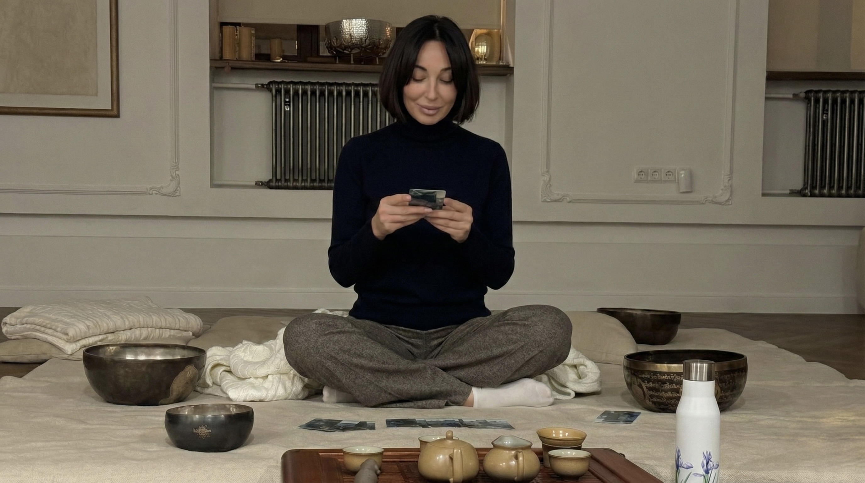 Professional meditation and divination practice setup